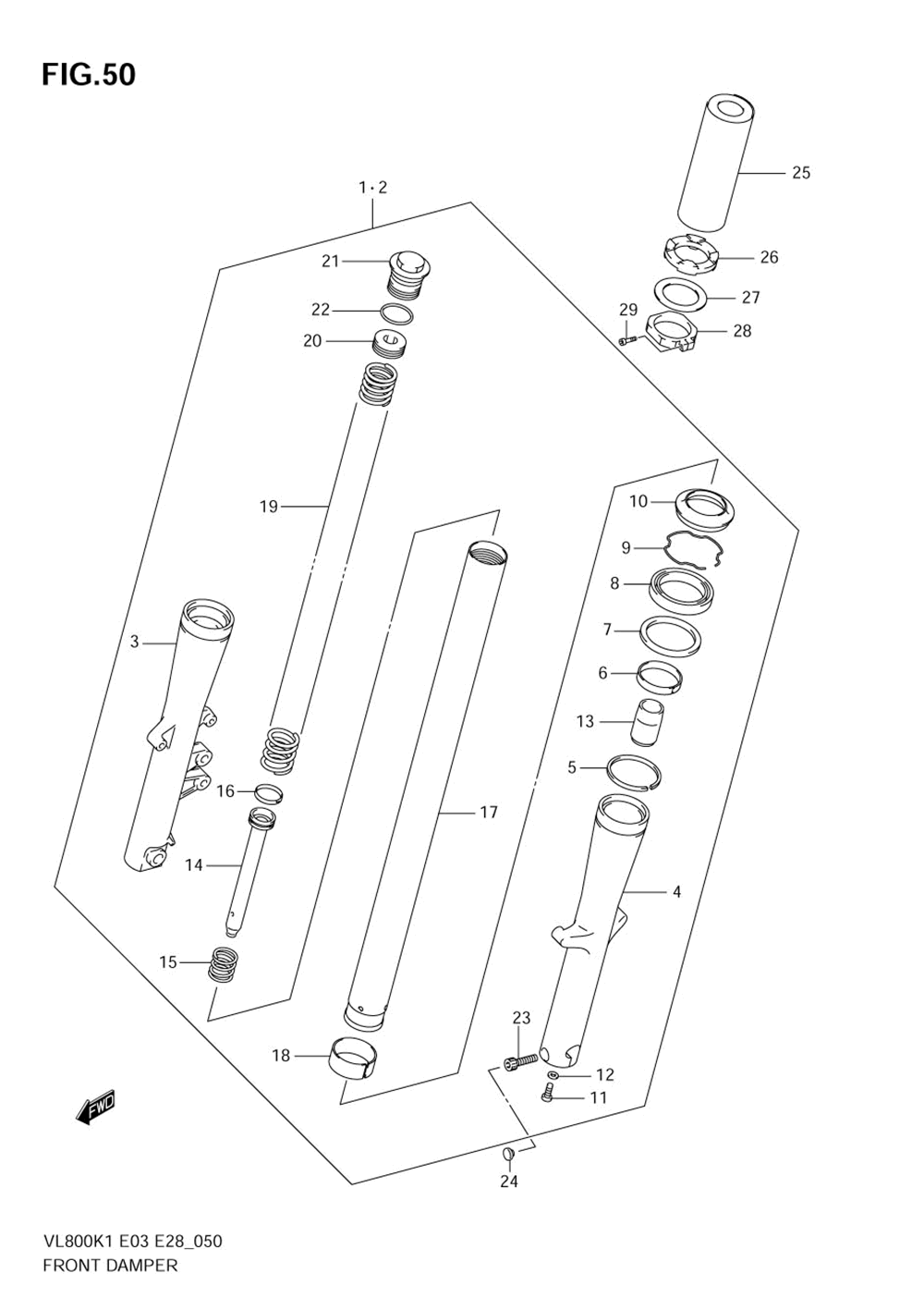 Front damper (model k1_k2_k3_k4)