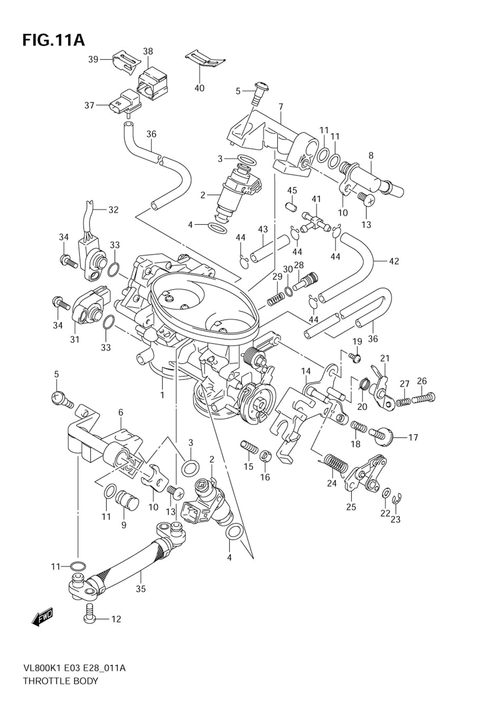 Throttle body (model k5)