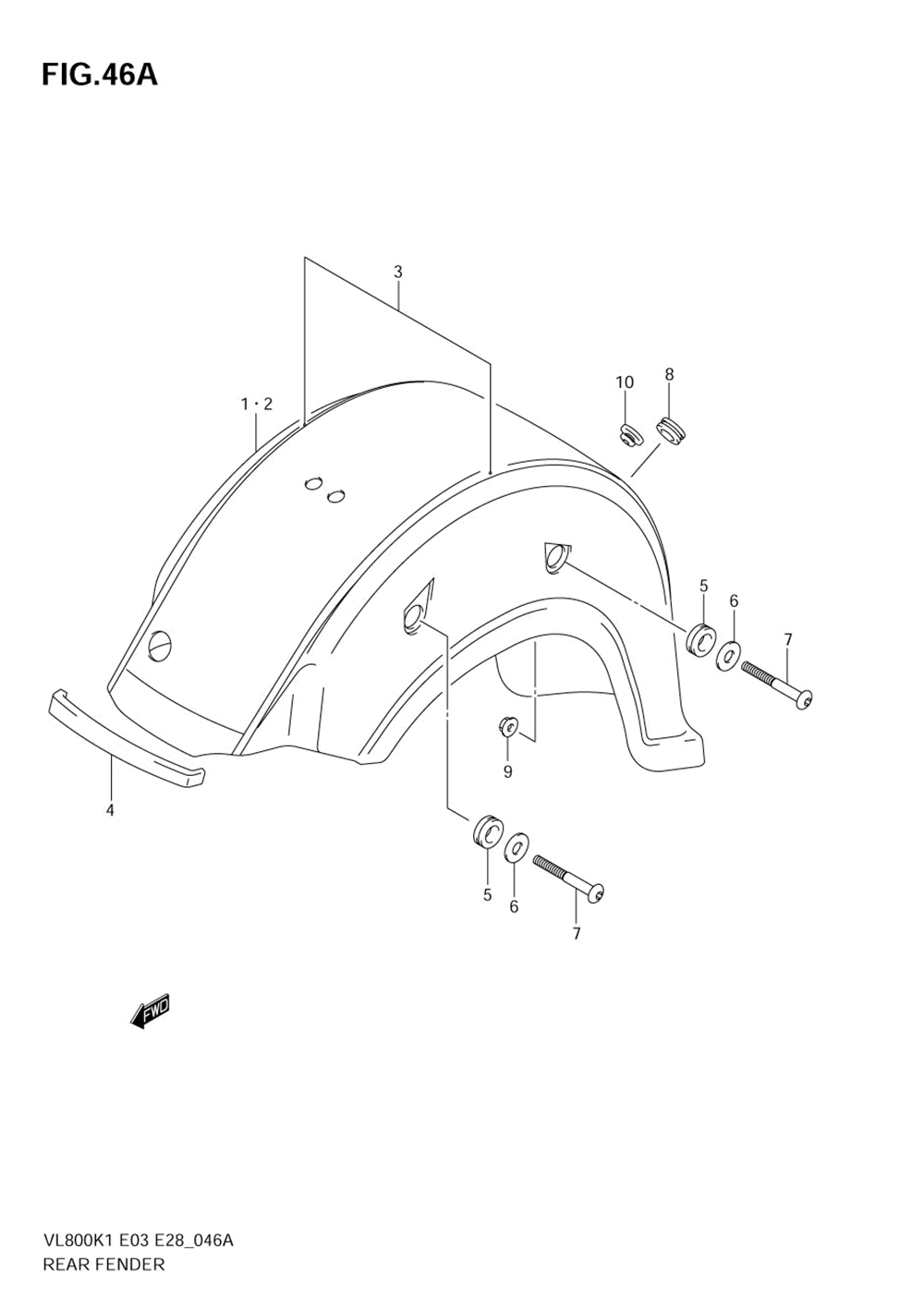 Rear fender (model k2)