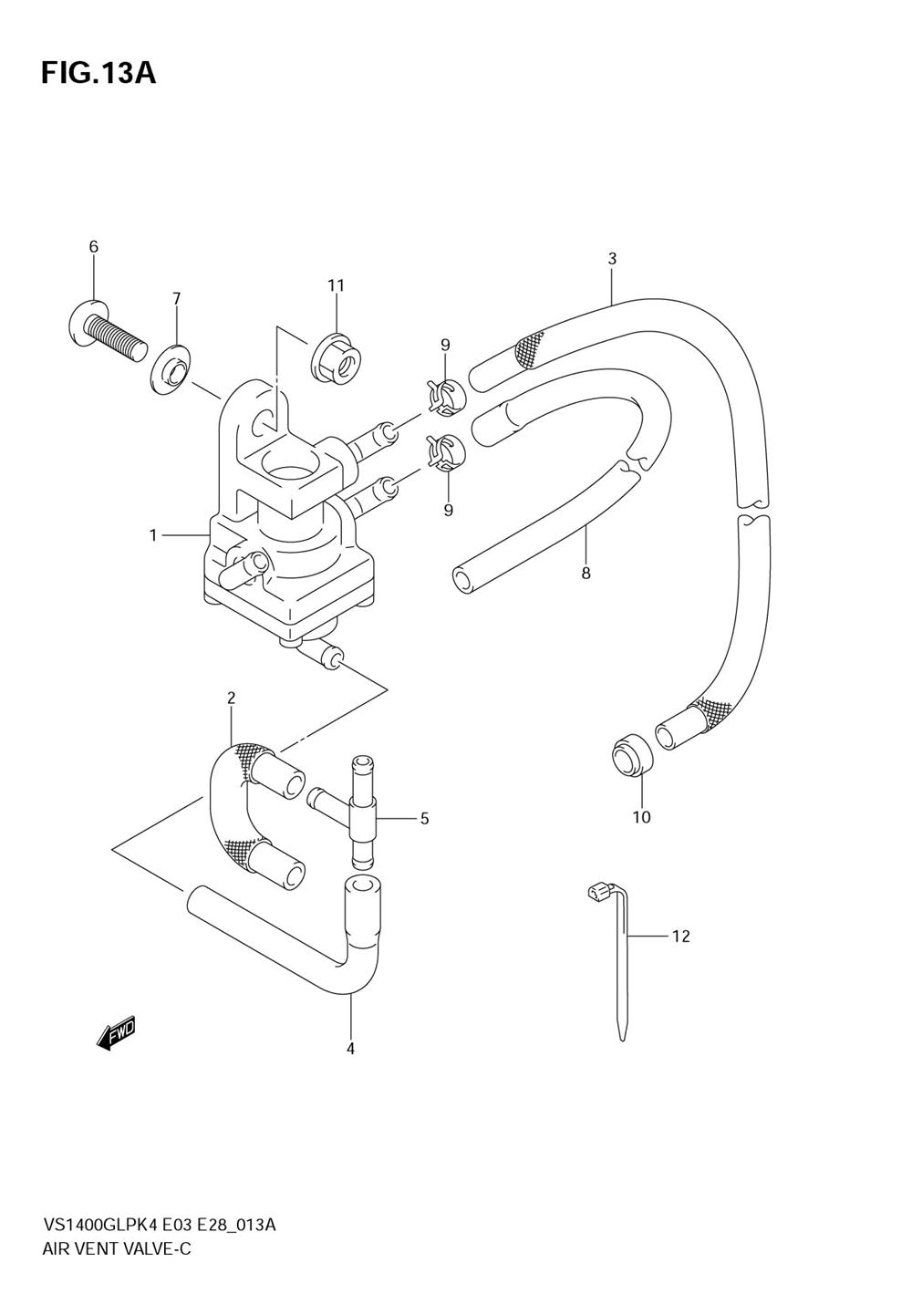 Air vent valve (model k6_k7_k8 e33)