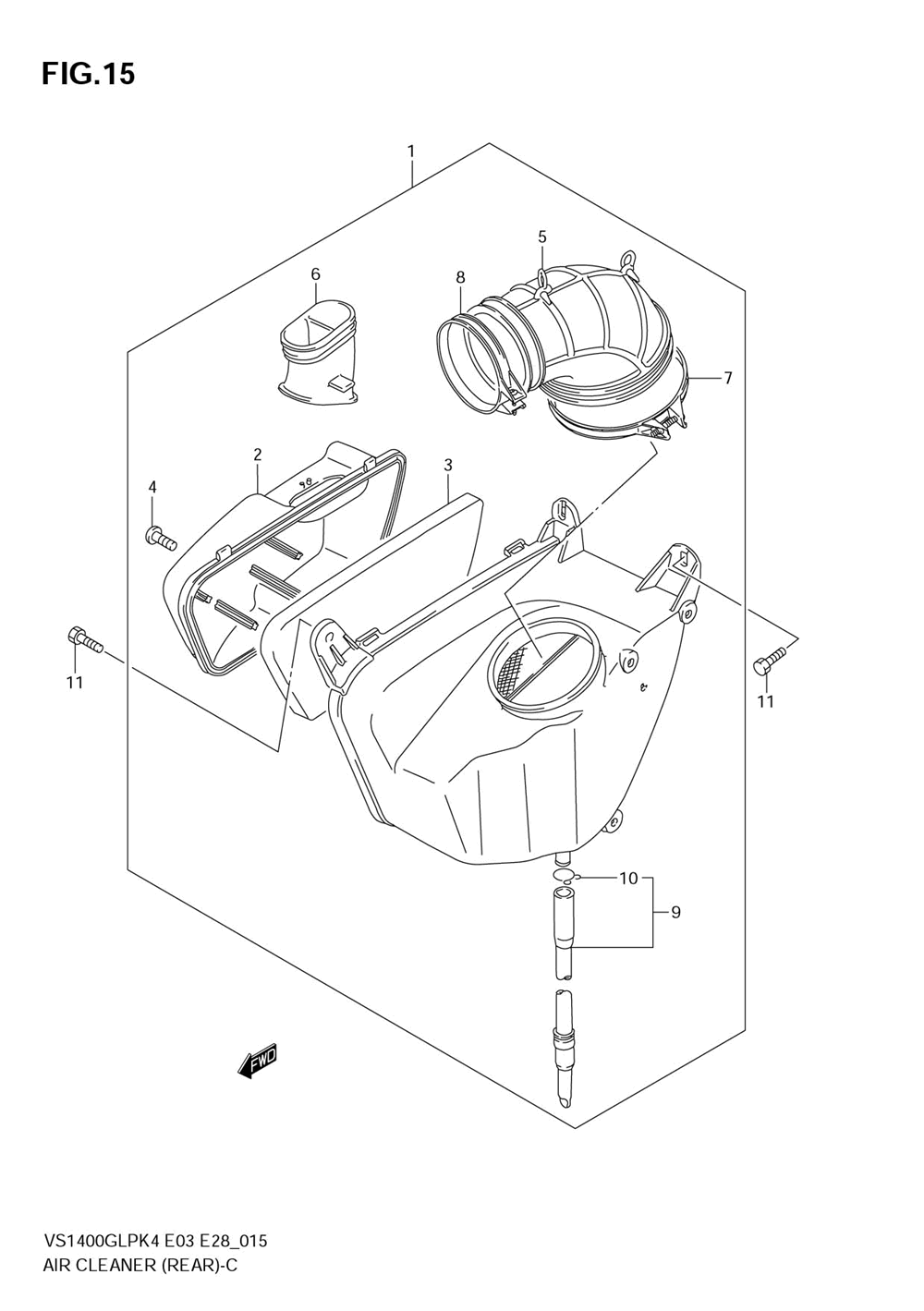 Air cleaner (rear)