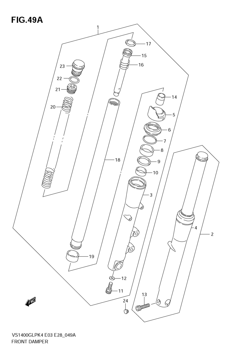 Front damper (model k5_k6_k7)