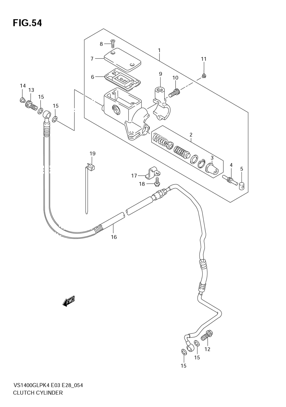 Clutch cylinder (model k4)