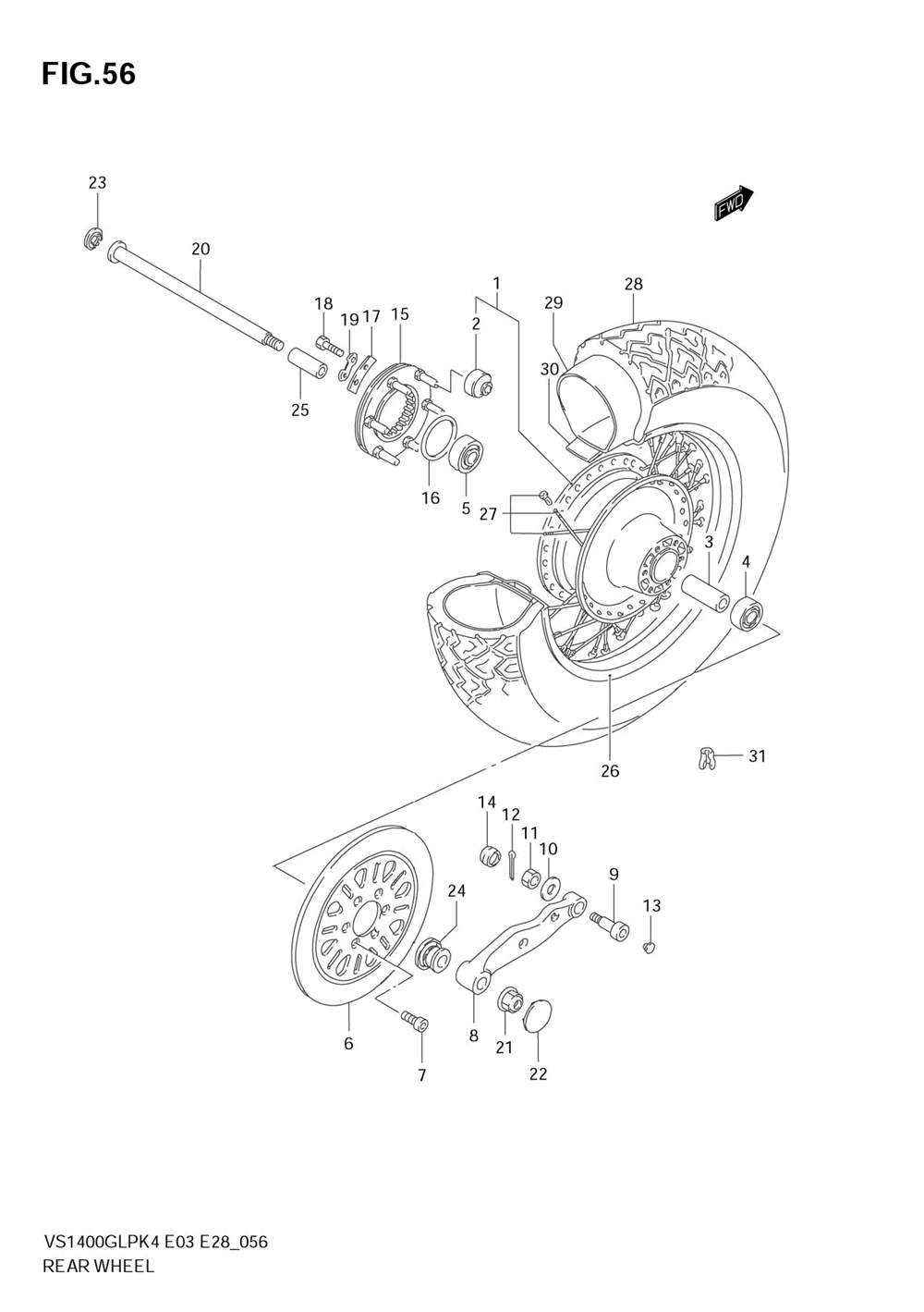 Rear wheel