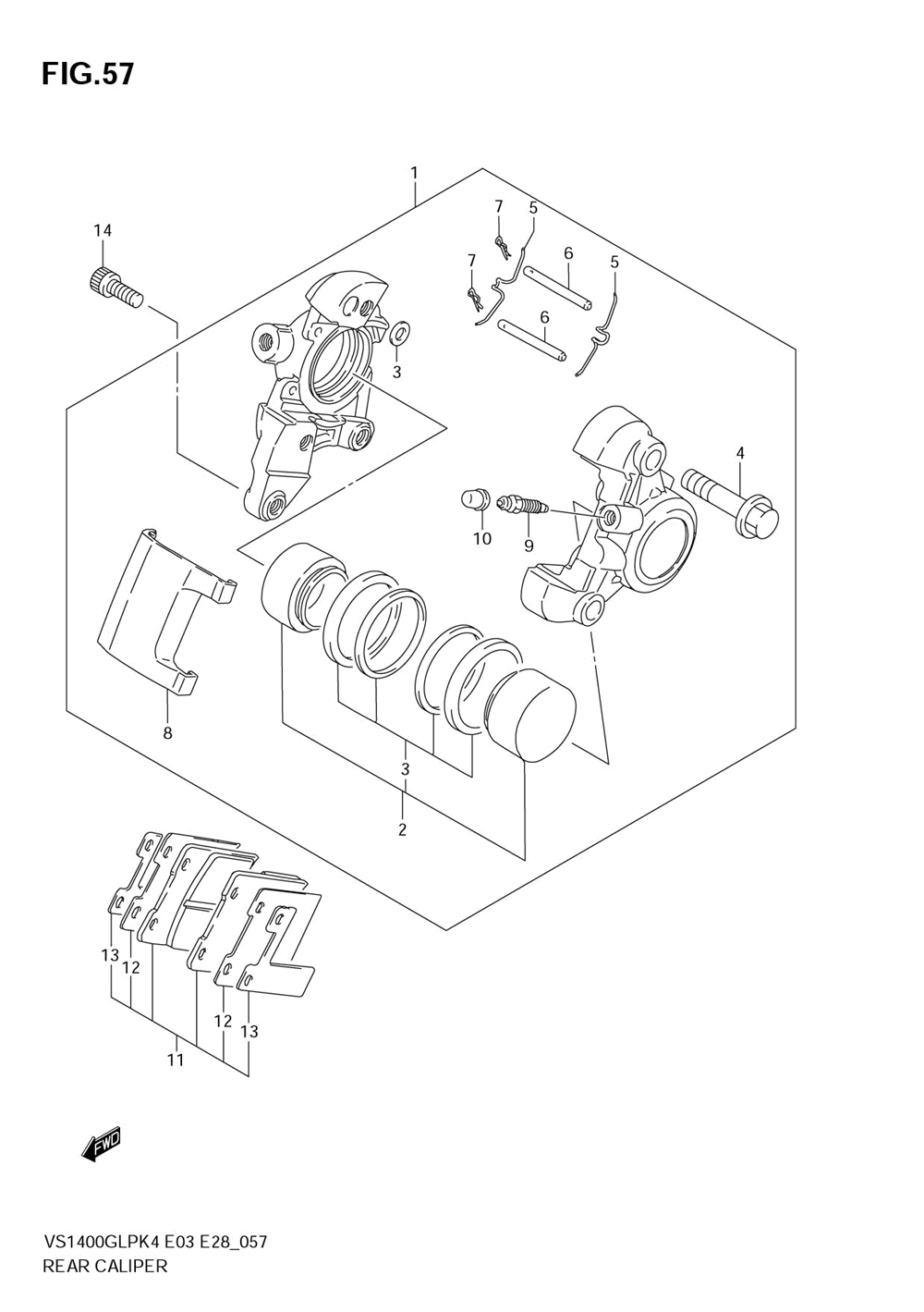 Rear caliper