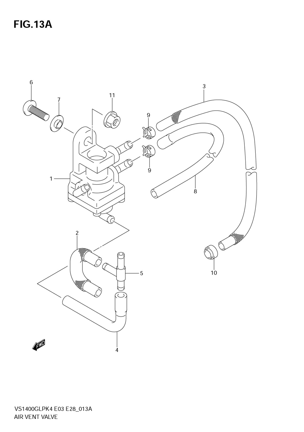 Air vent valve (model k6_k7 e33)