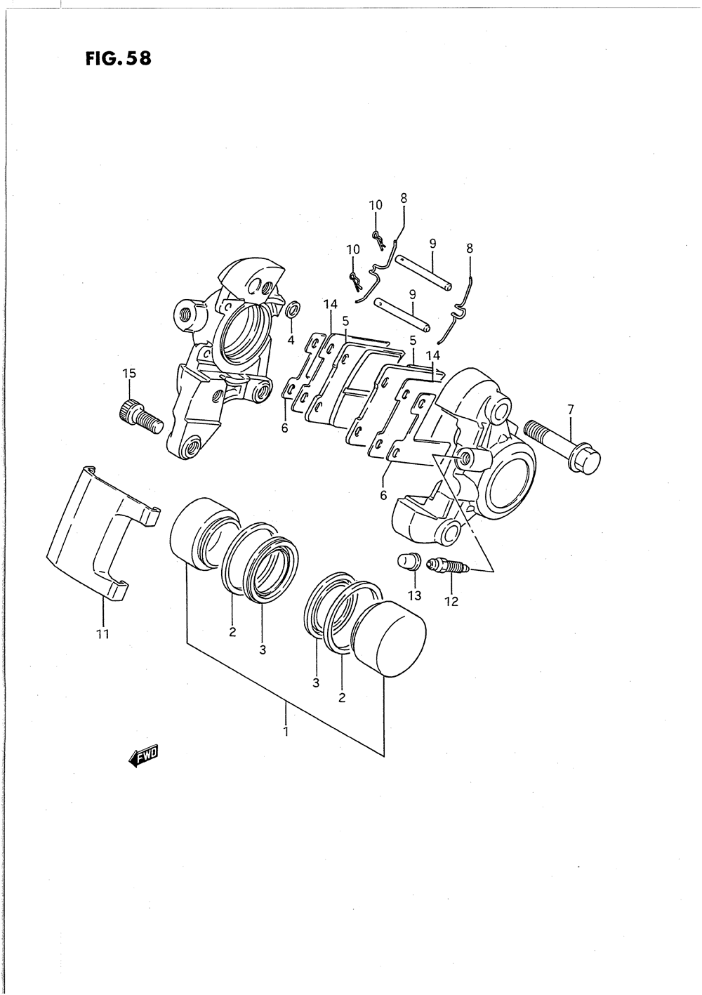 Rear caliper (model h_j_l_m_n)