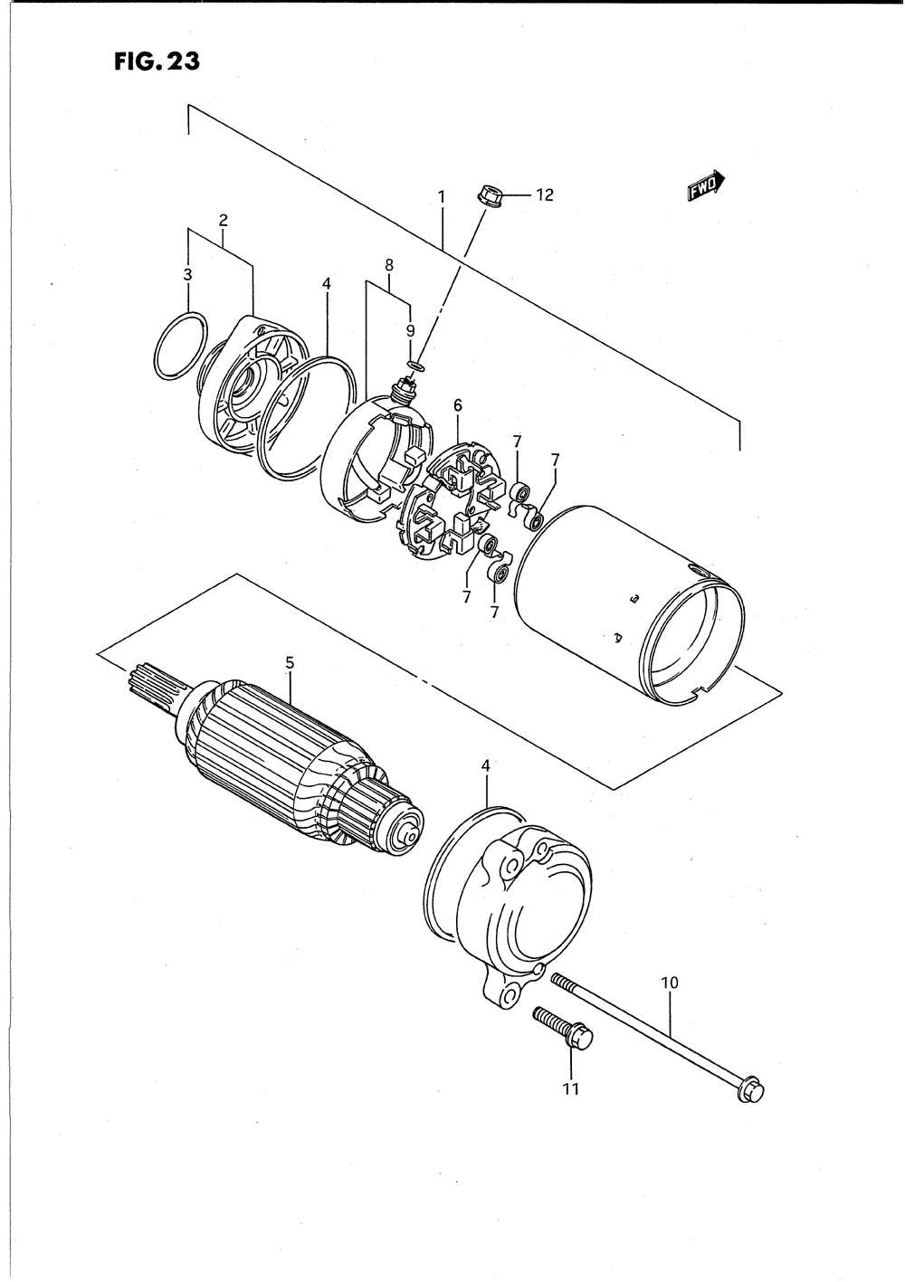 Starting motor