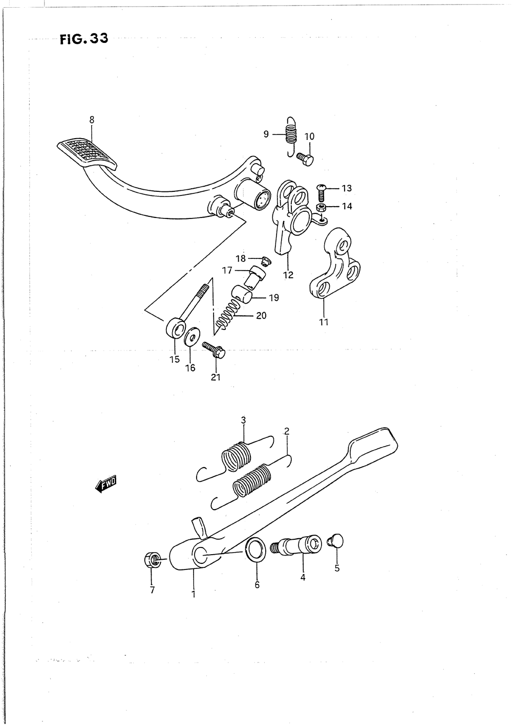 Prop stand - rear brake