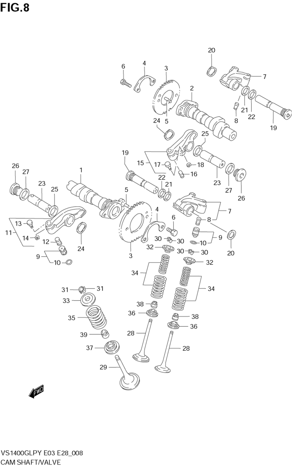 Camshaft - valve