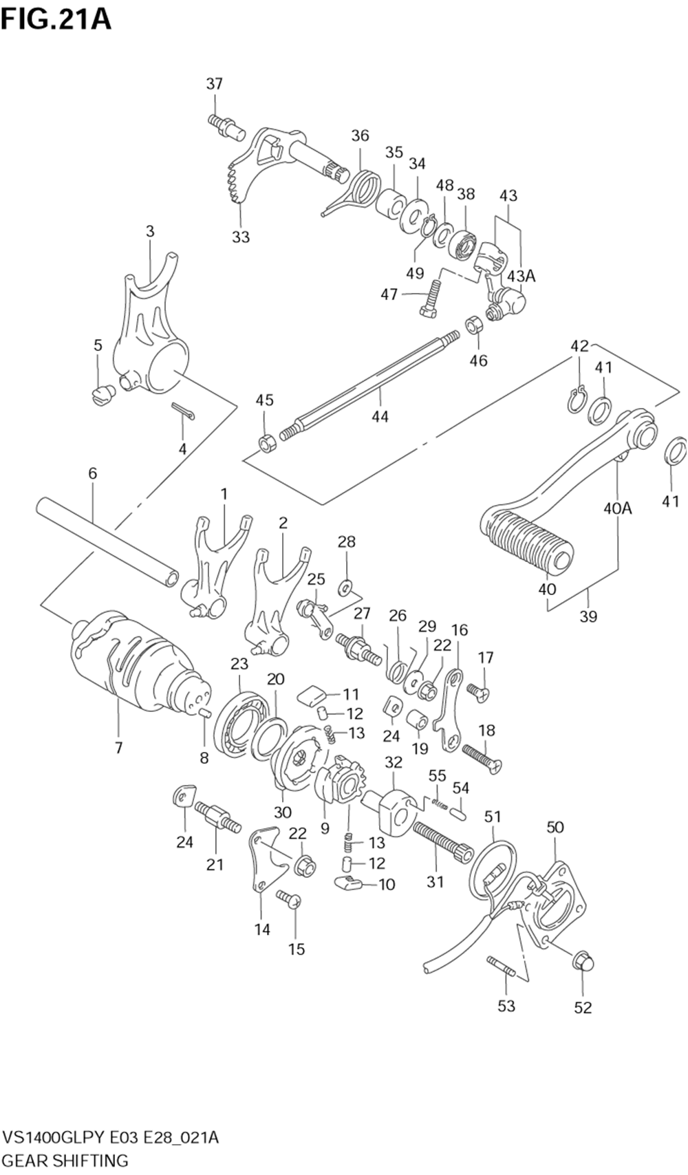 Gear shifting (model v_w_x_y_k1_k2_k3)