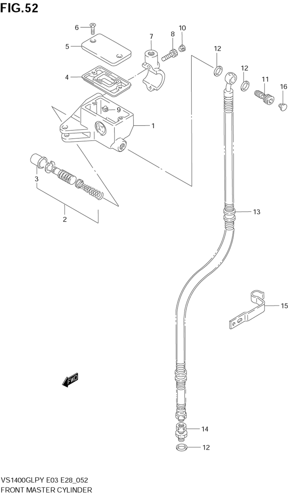 Front master cylinder