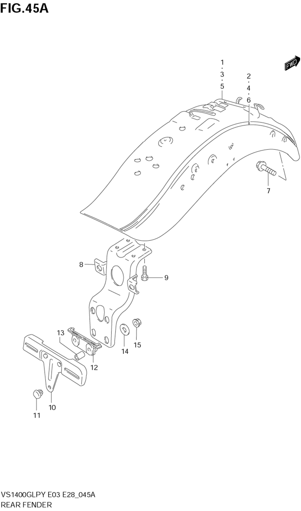 Rear fender (model v_w_x)