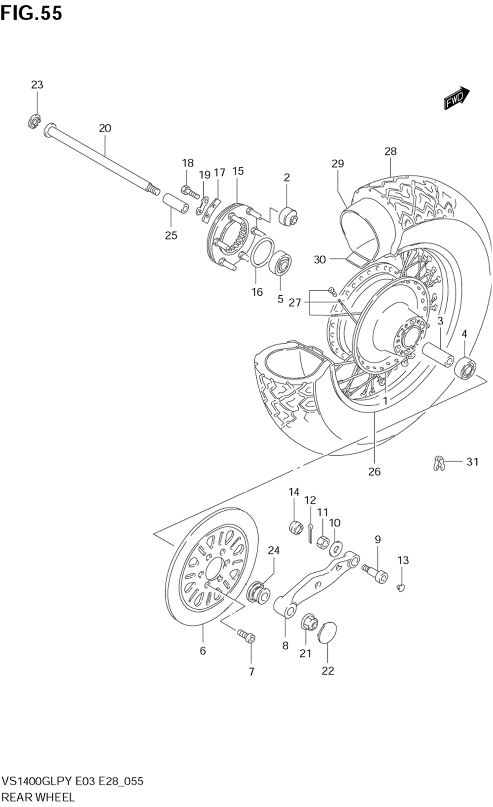 Rear wheel