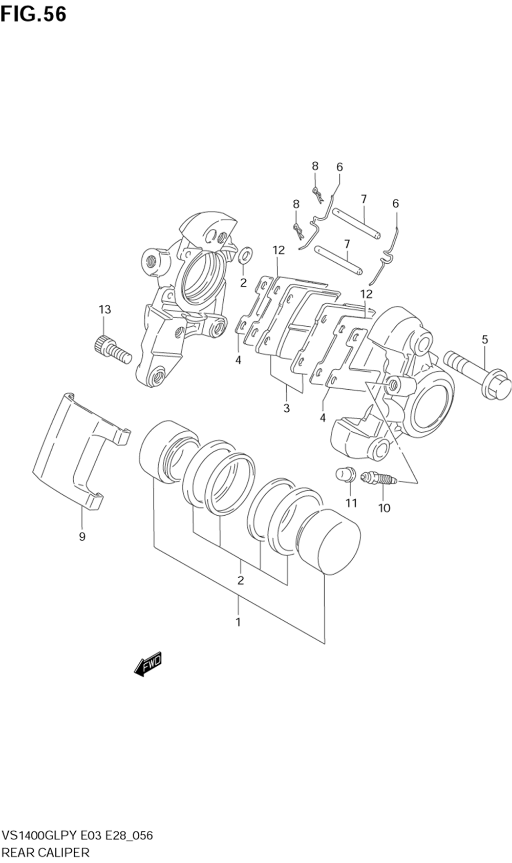 Rear caliper