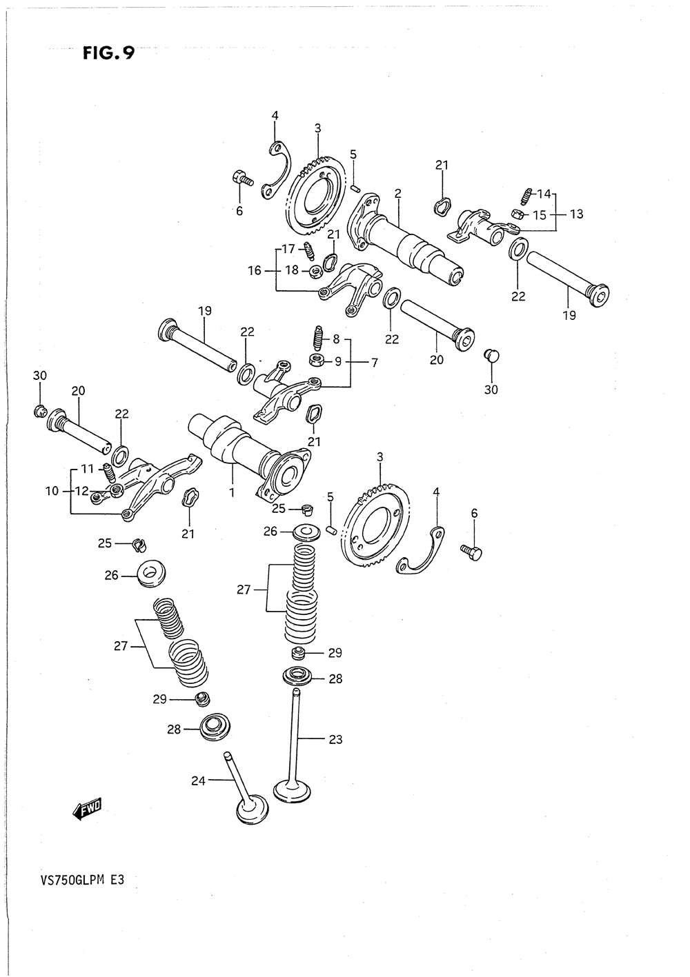 Camshaft - valve