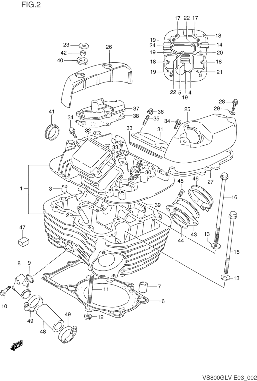 Cylinder head (rear)