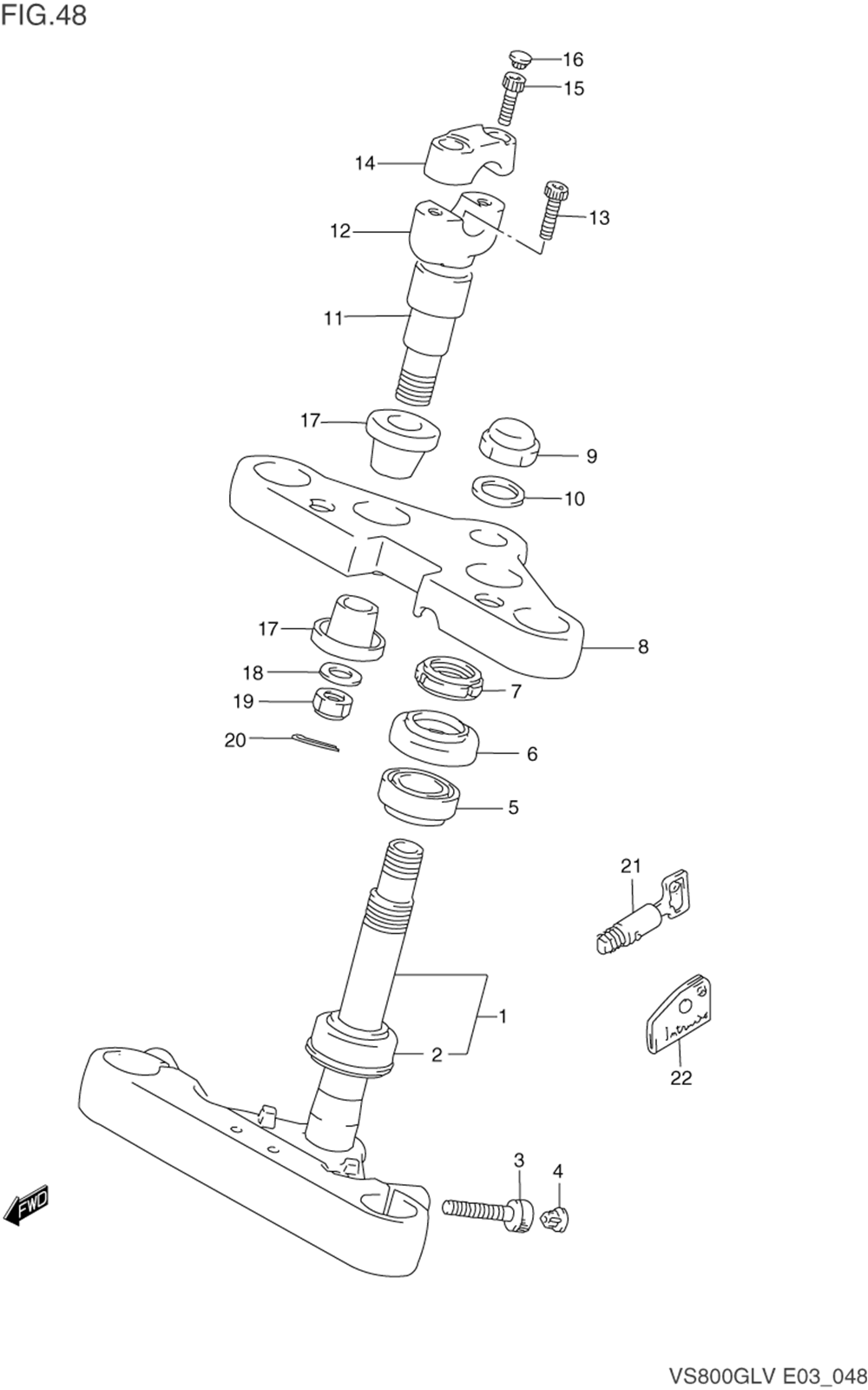 Steering stem (model n_p_r_s)