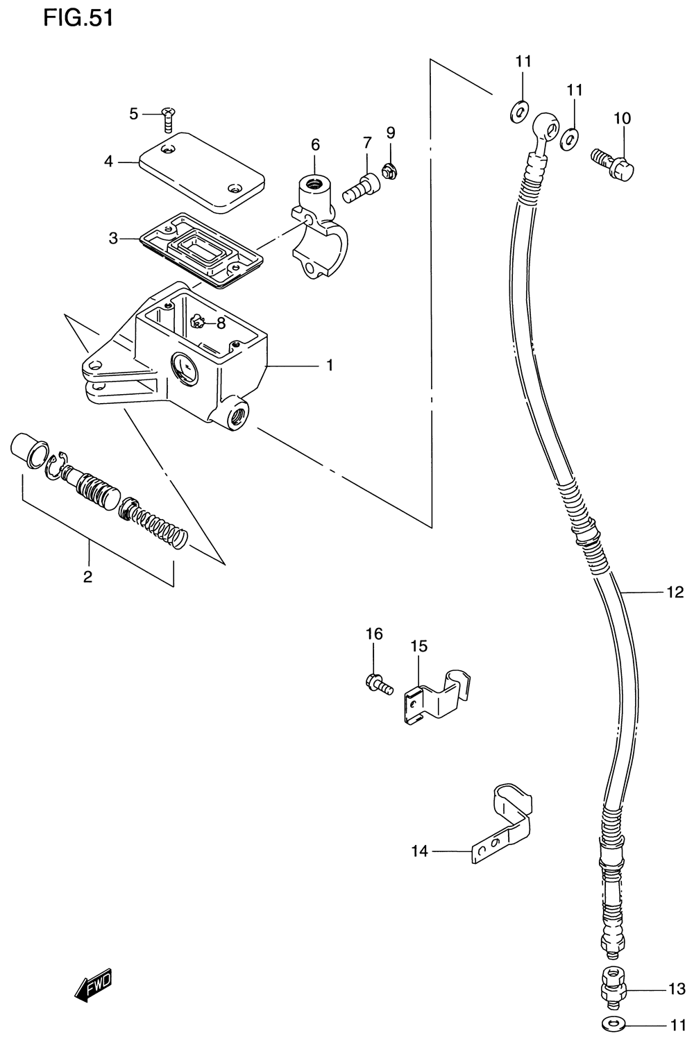 Front master cylinder