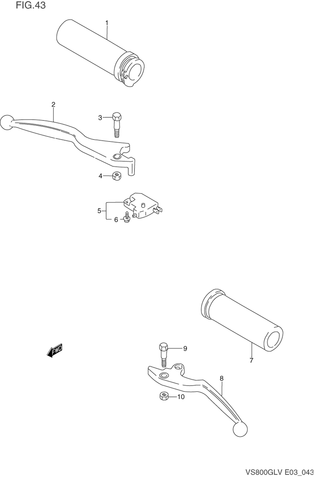 Handle lever (model n_p_r)