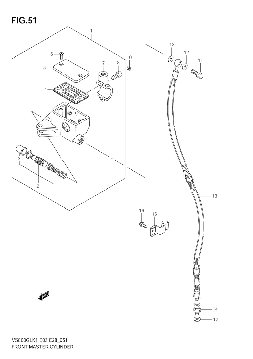 Front master cylinder