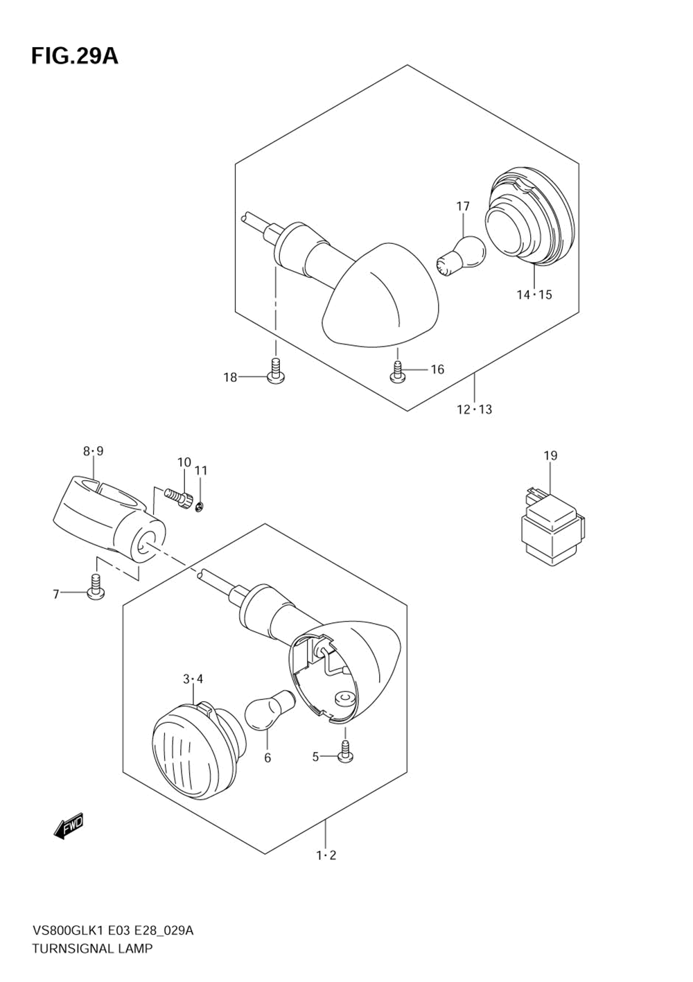 Turn signal lamp (model k4_k5)