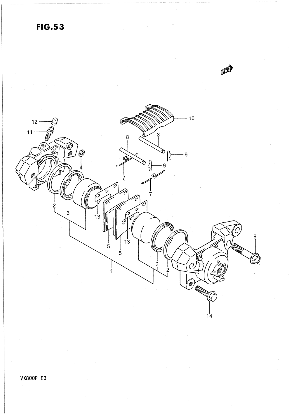 Rear caliper (model l_m_n)