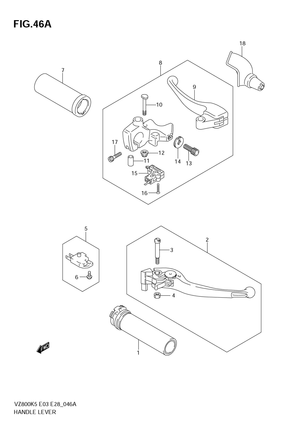 Handle lever (model k7)