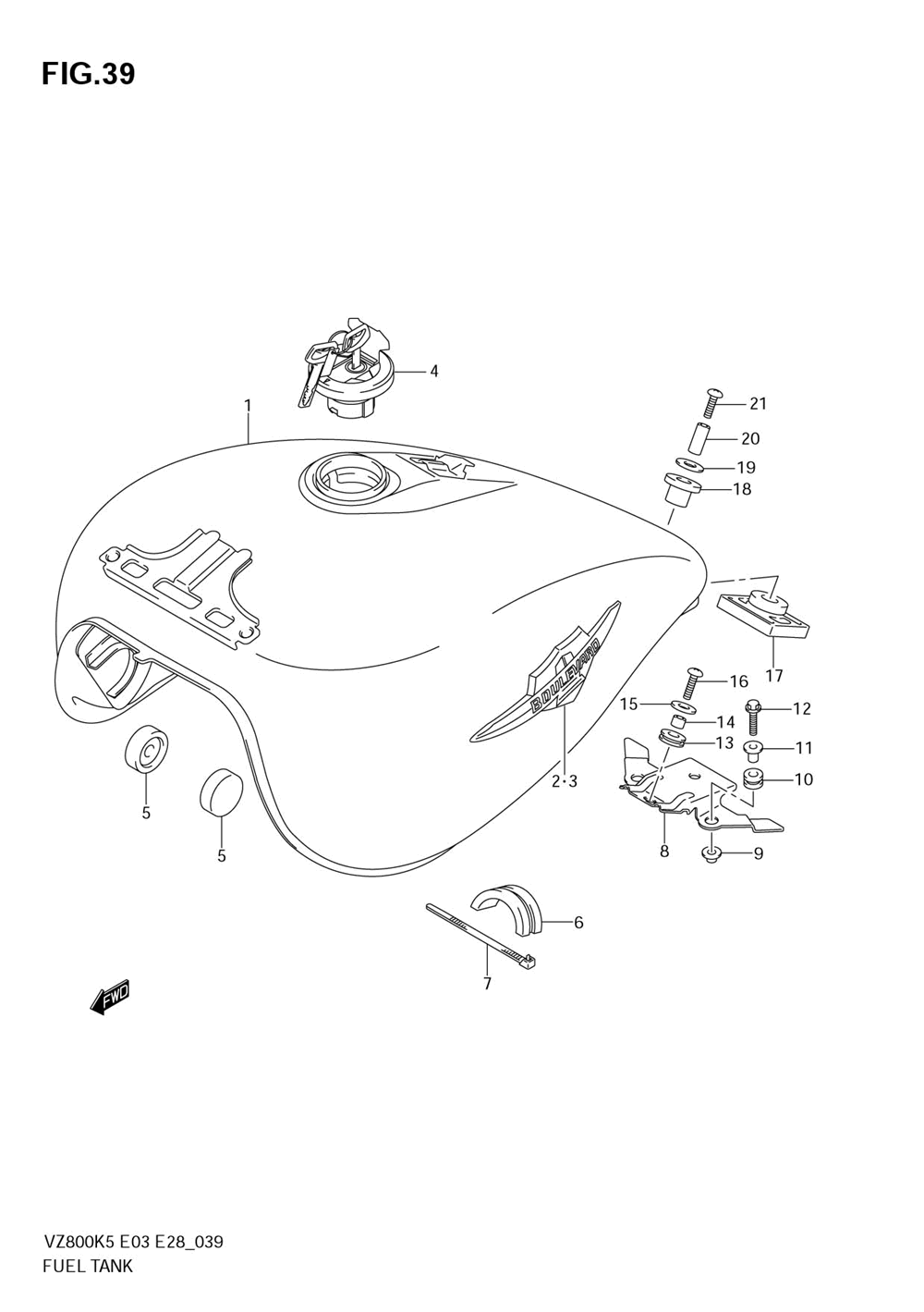 Fuel tank (model k5_k6)