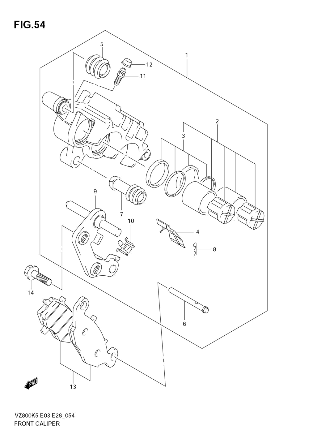 Front caliper