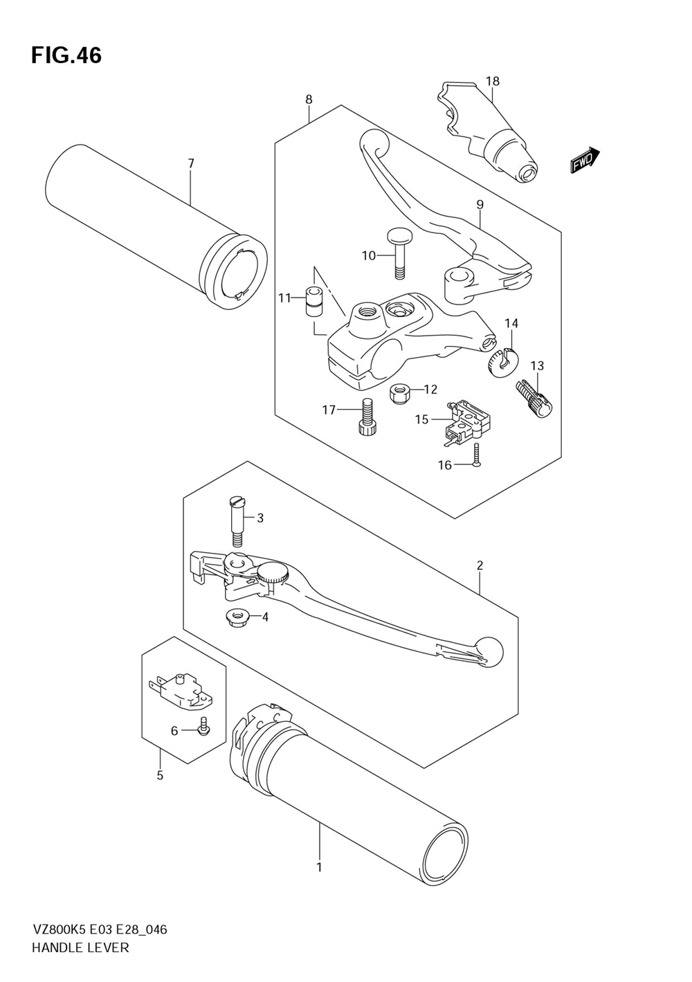 Handle lever (model k5_k6)