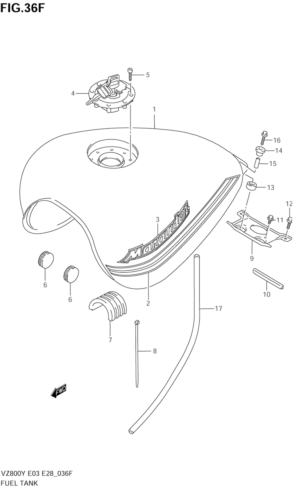 Fuel tank (model k2_k3)