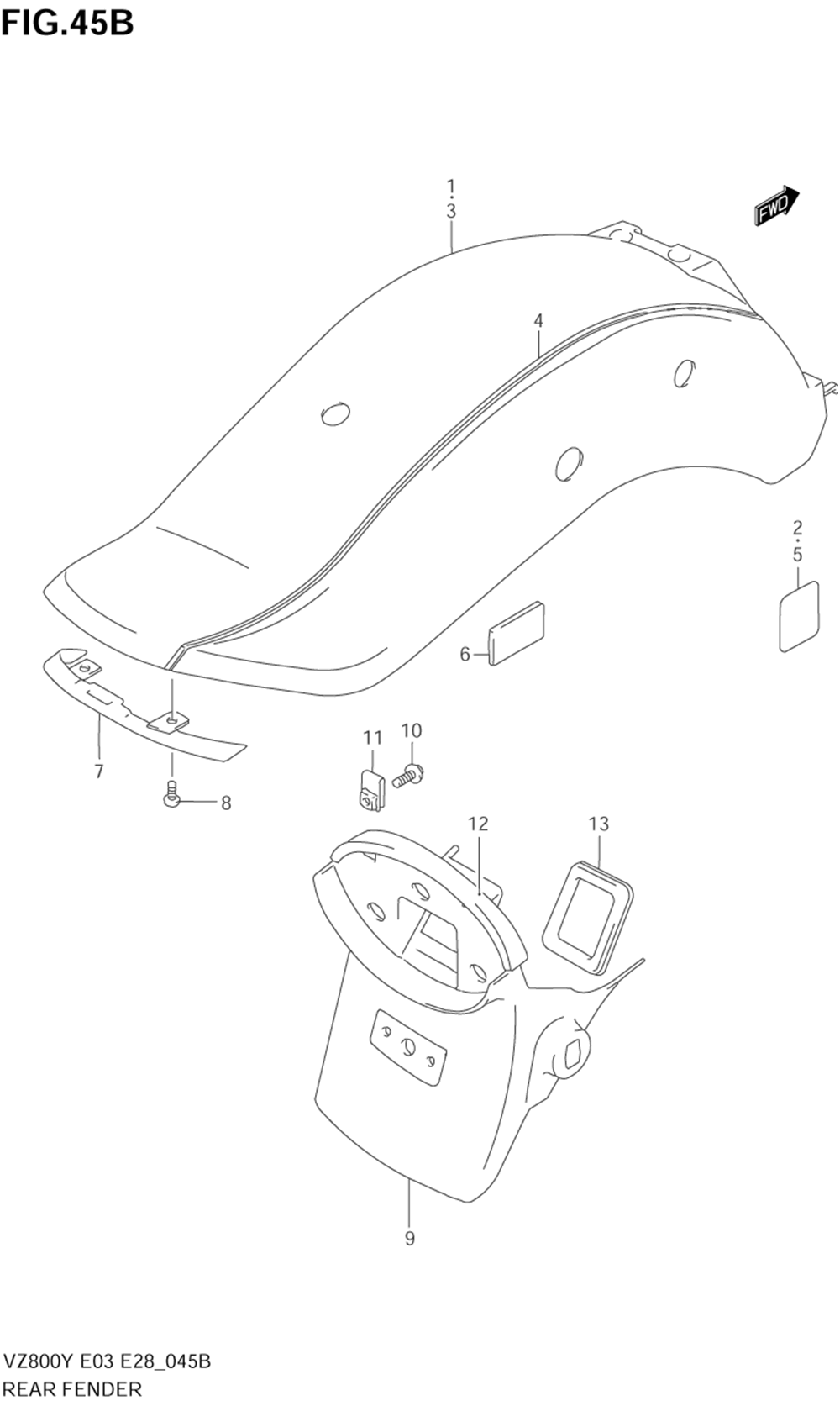 Rear fender (model y)