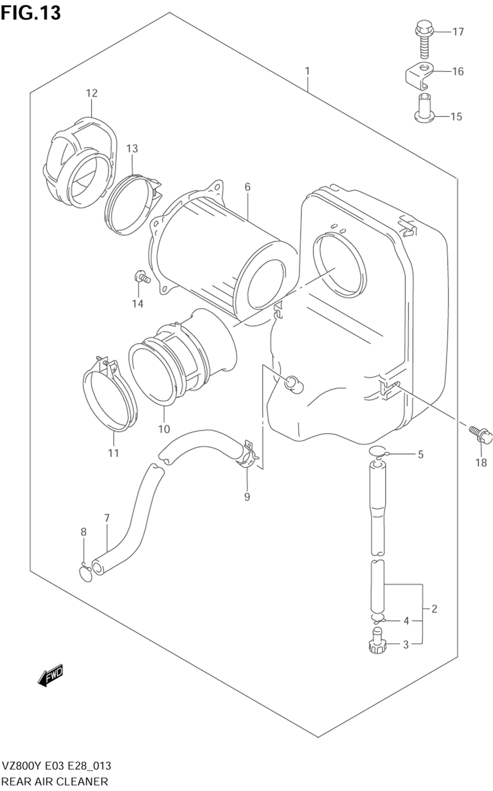 Rear air cleaner