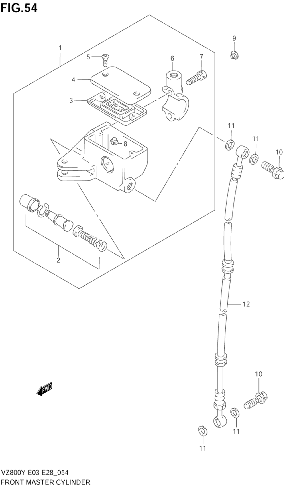 Front master cylinder