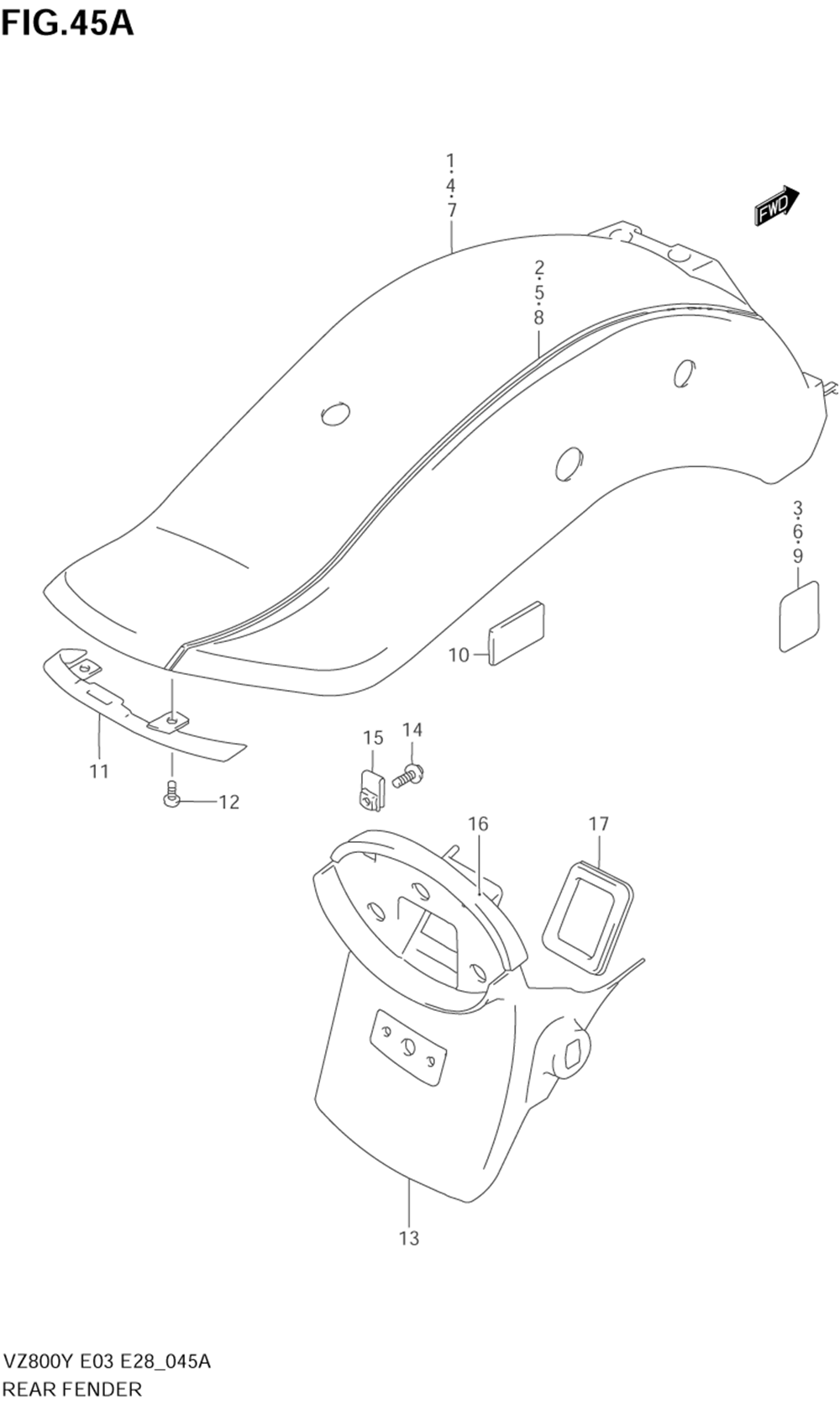 Rear fender (model w_x)