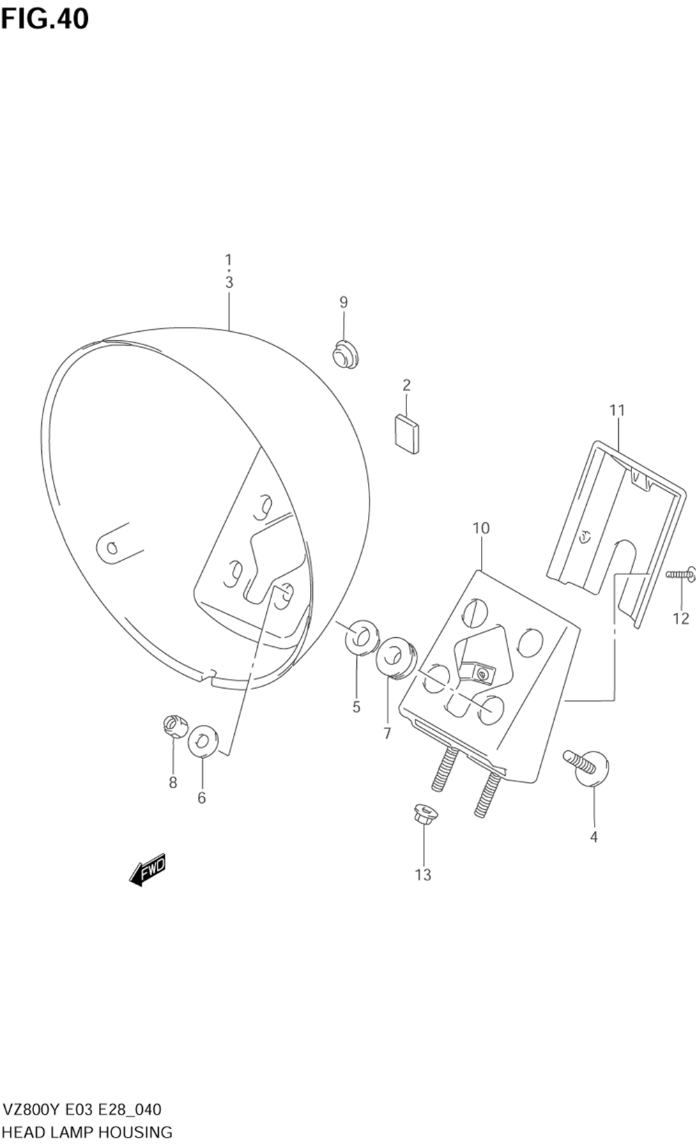 Headlamp housing