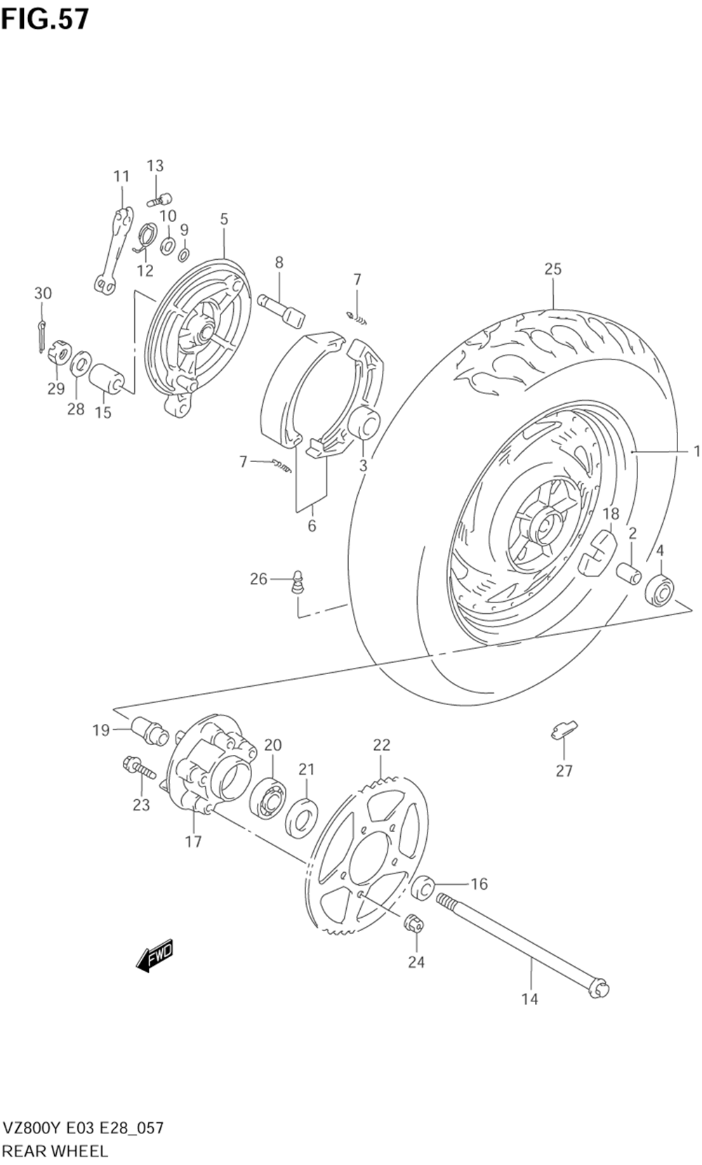 Rear wheel