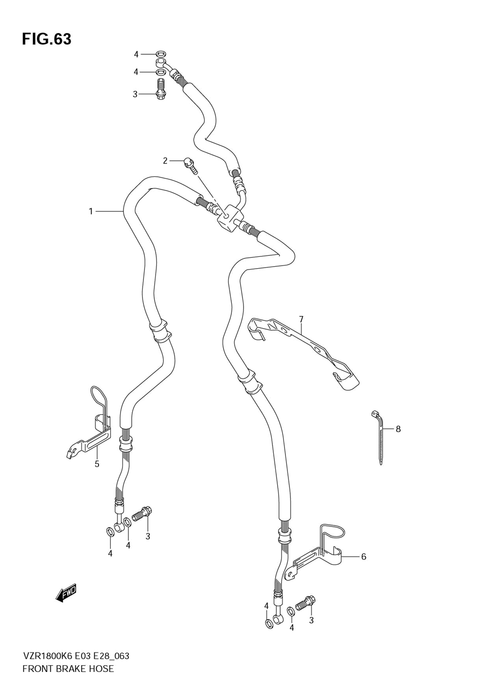 Front brake hose