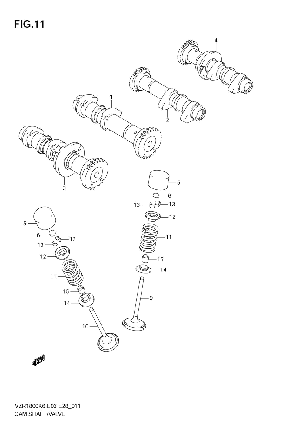 Camshaft - valve