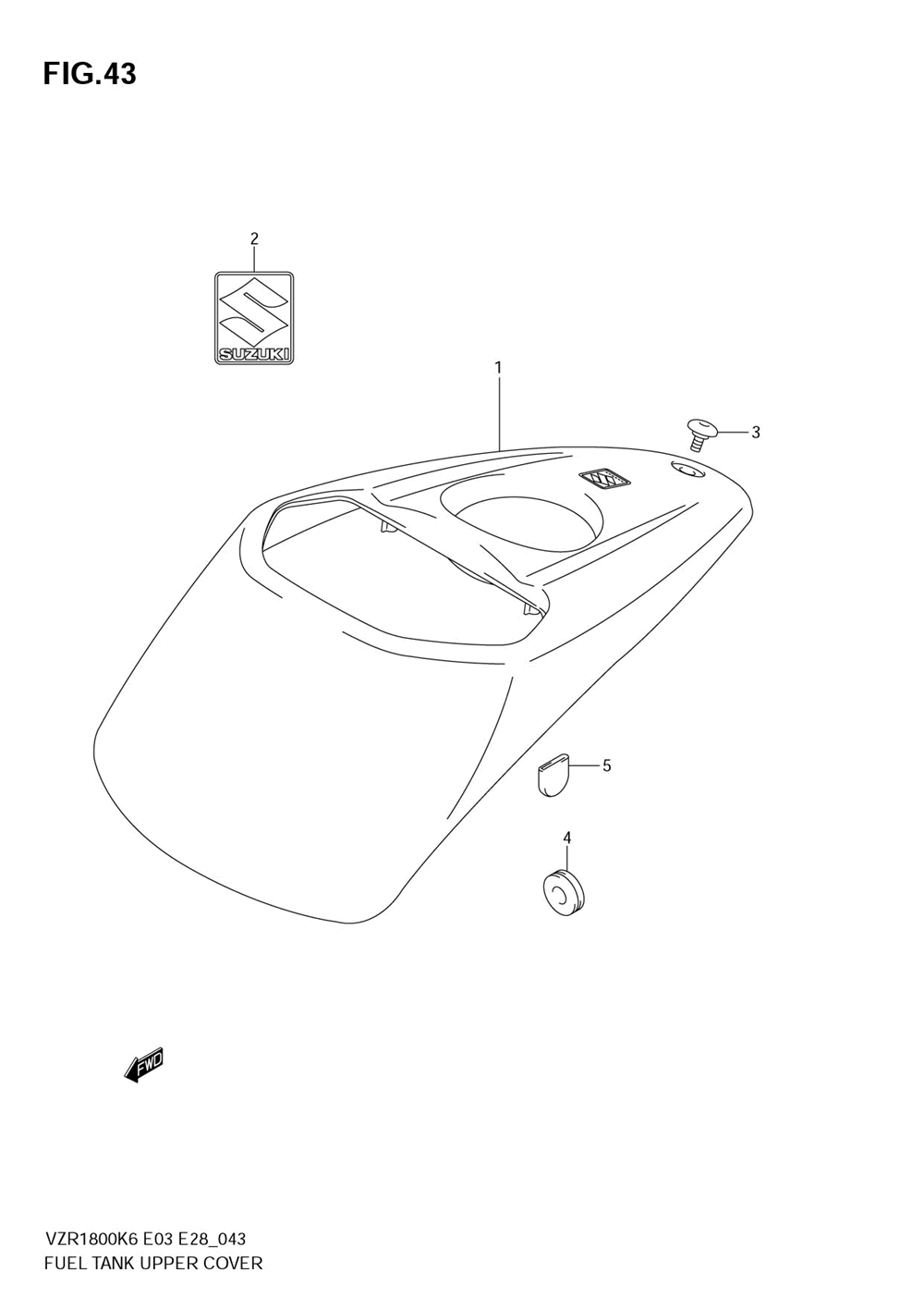 Fuel tank upper cover