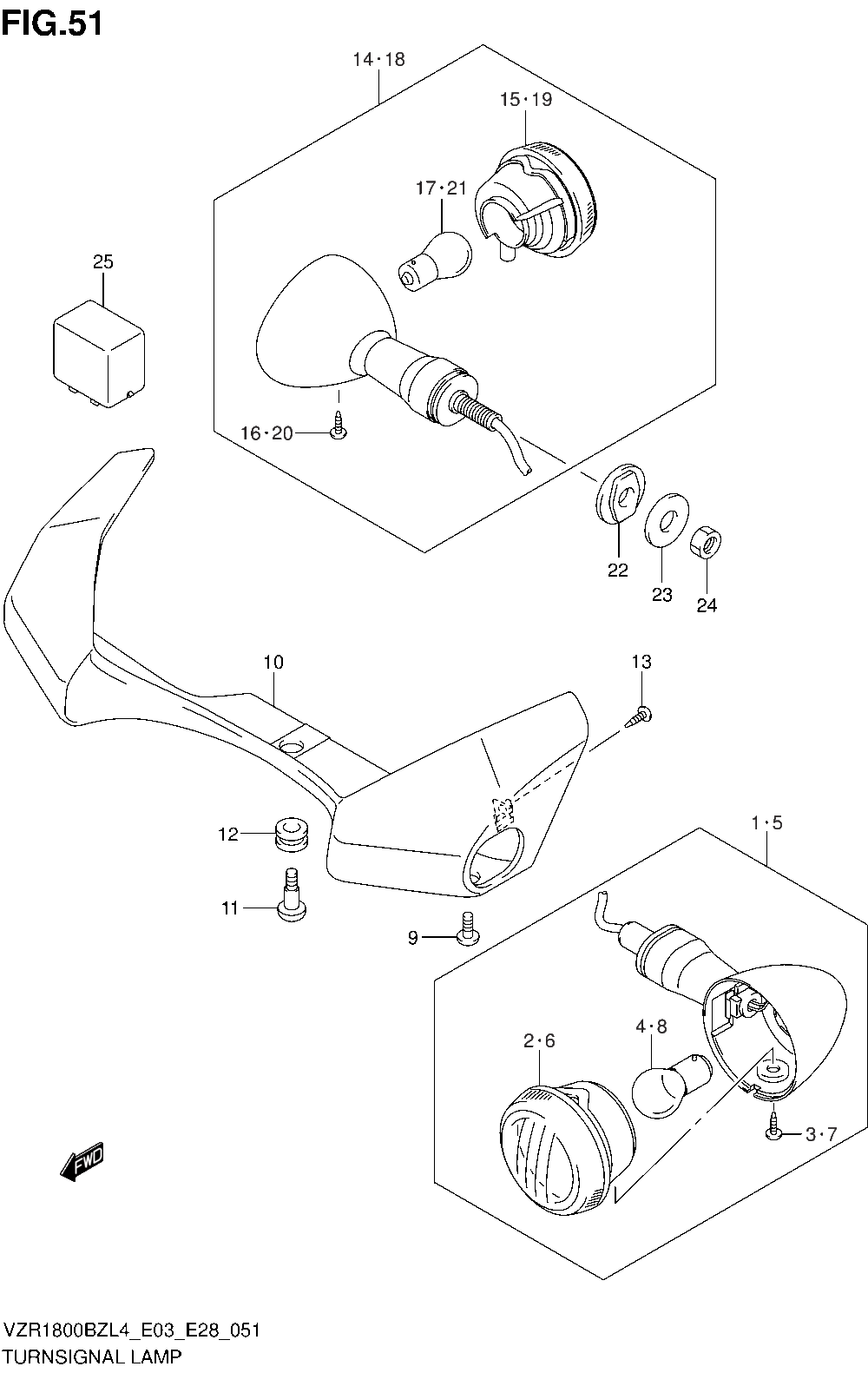 Turnsignal lamp (vzr1800bzl4 e03)