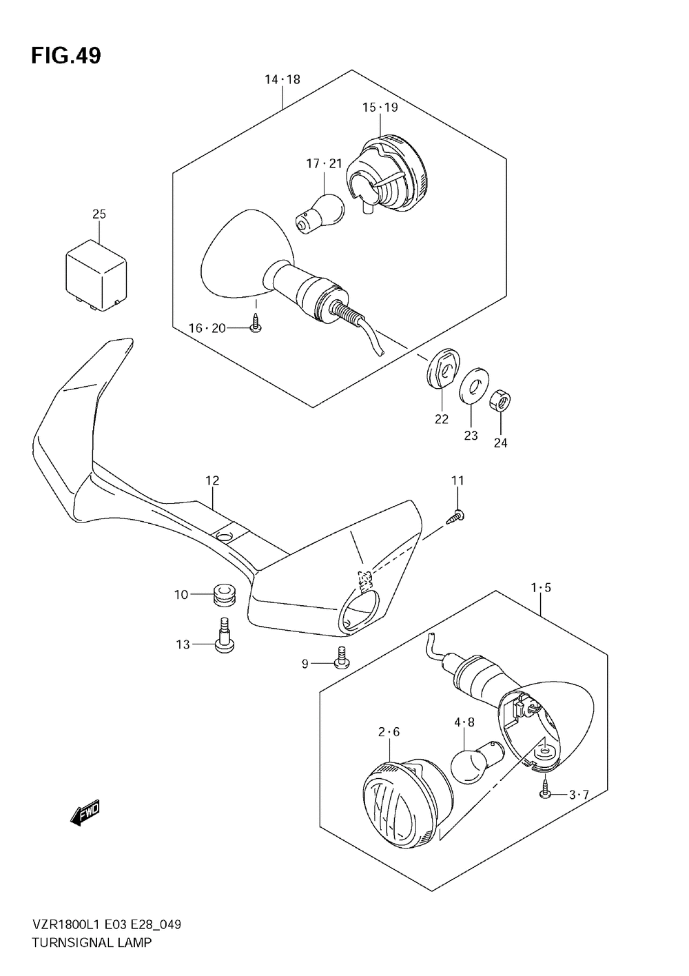 Turnsignal lamp (vzr1800 l1 e28)