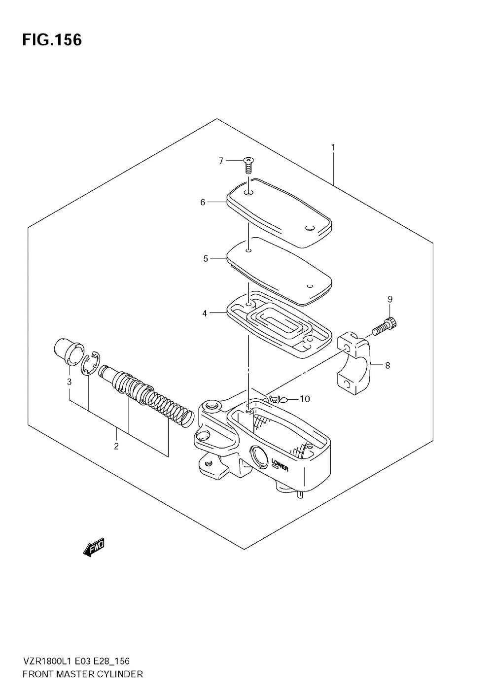 Front master cylinder (vzr1800 l1 e28)