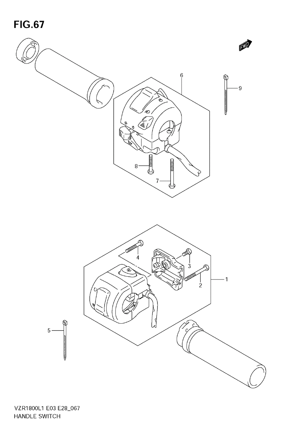 Handle switch (vzr1800 l1 e28)