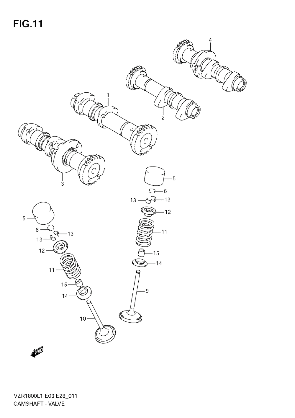 Camshaft - valve