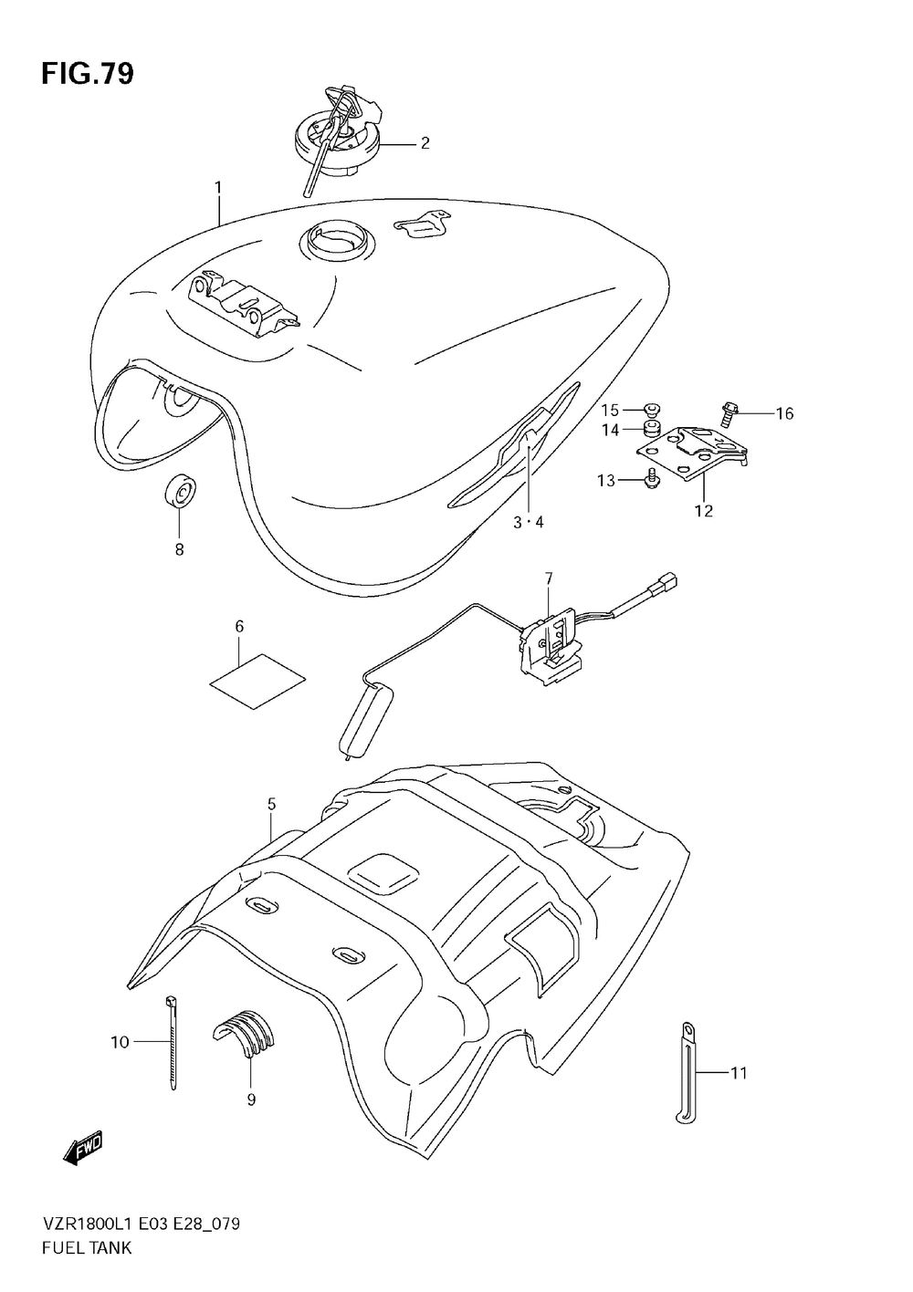 Fuel tank (vzr1800 l1 e33)