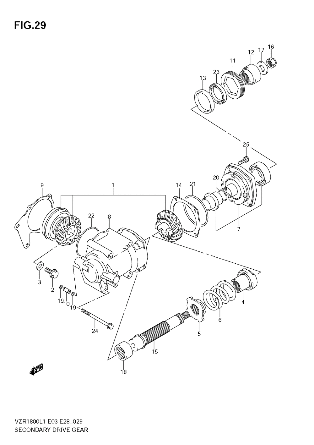 Secondary drive gear