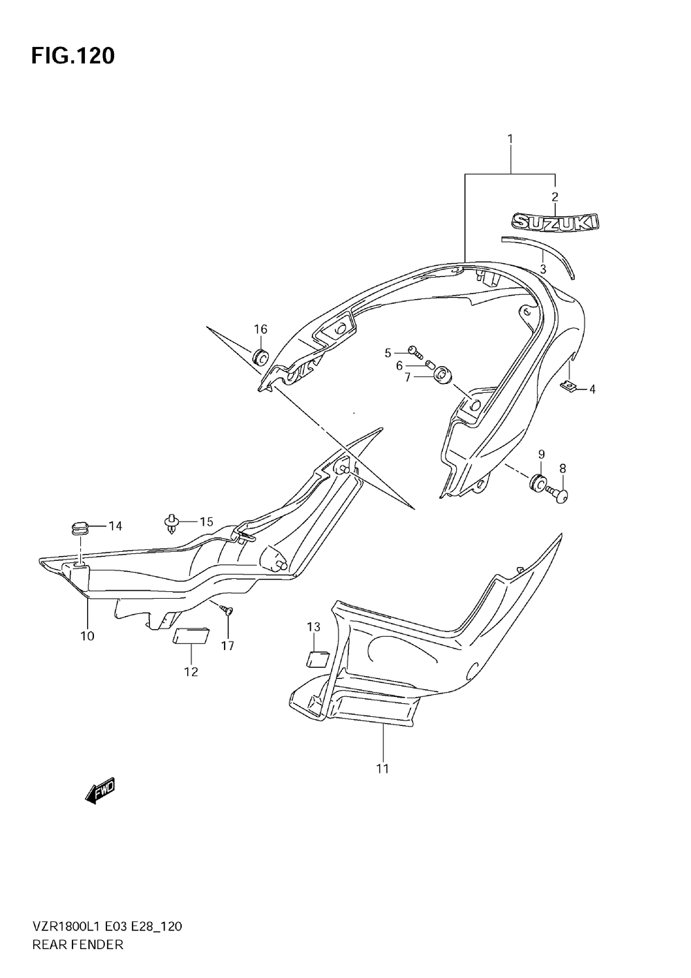 Rear fender (vzr1800 l1 e28)