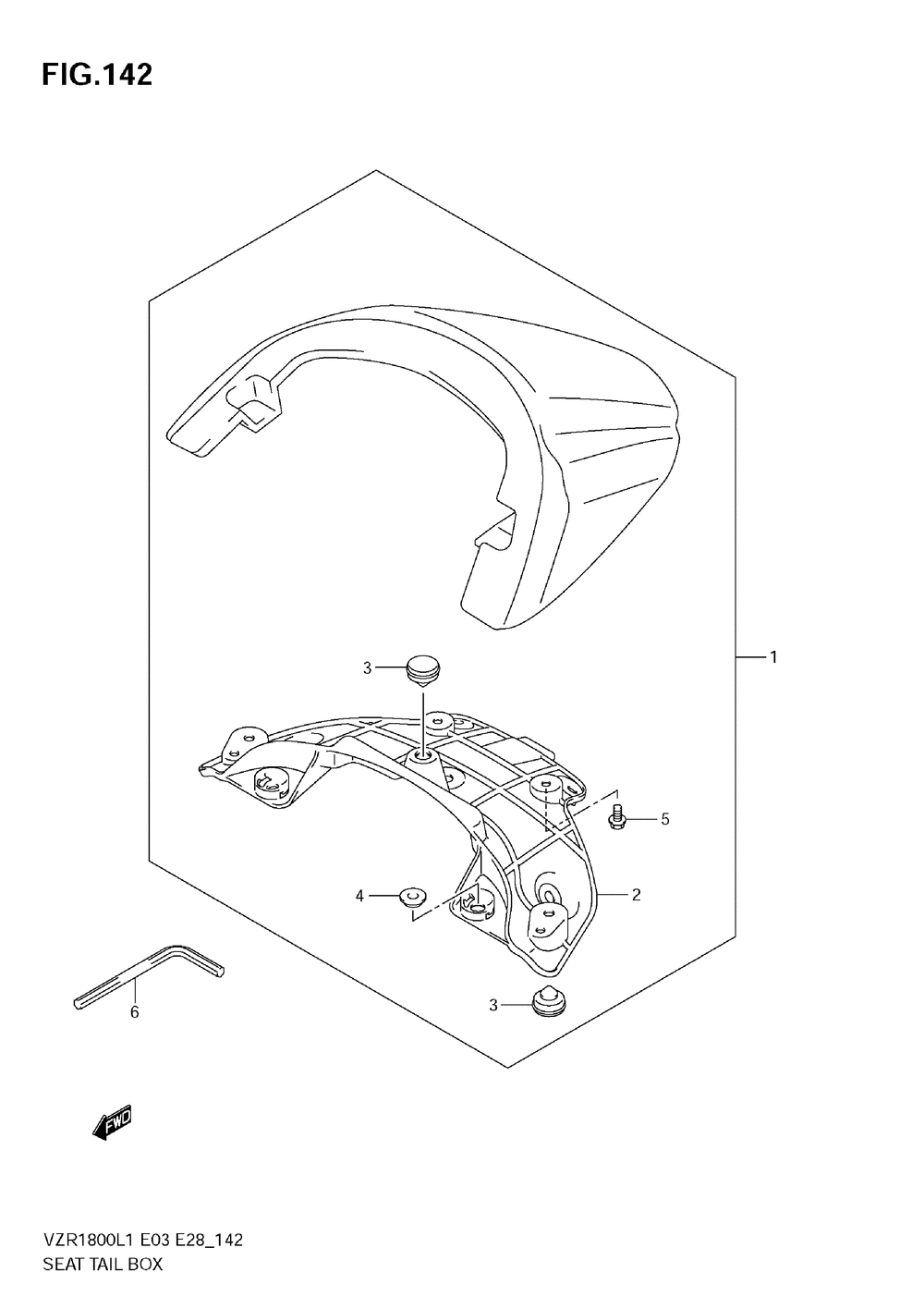 Seat tail box (vzr1800z l1 e3)